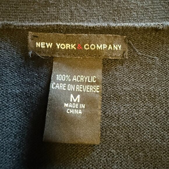 New York & Company - Lime Green Shirt & Separate Matching Cardigan/Argyle - M - Picture 10 of 10